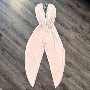 Hot as Hell Michele Hah Bell Plunging Jumpsuit